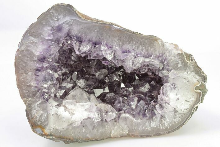 Purple Amethyst Geode With Polished Face - Uruguay #199747